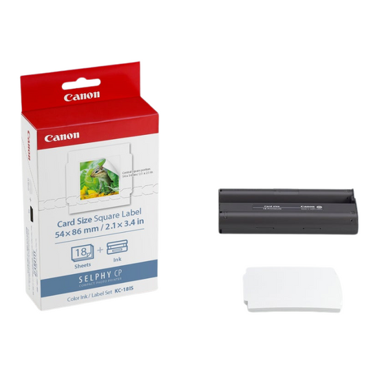 Canon Ink & Label Set KC-18IS (18 Square Sticker)