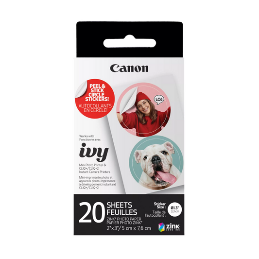 Canon ZINK Pre Cut Circle Sticker Pack (40 Stickers)